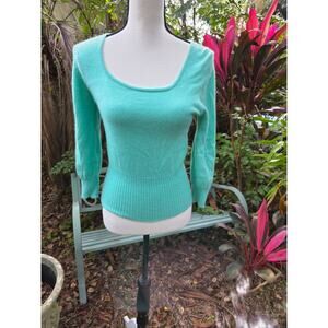 Mendocino 100% Cashmere Sweater Size Small Mint Green